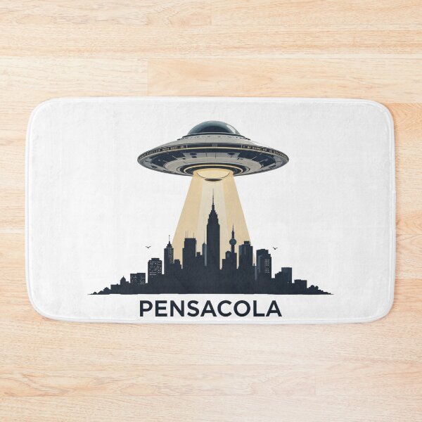 Item preview, Pensacola UFO Invasion - Sci-Fi Cityscape Artwork designed and sold by latelierdechris.