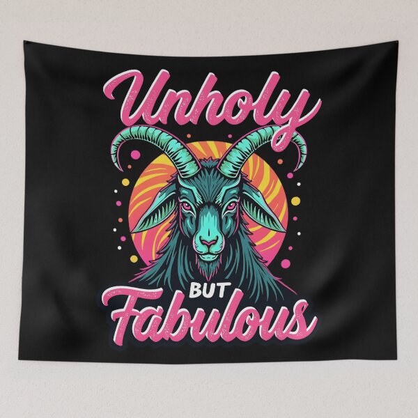 Item preview, Unholy But Fabulous – Gothic Rainbow Goat designed and sold by sekrecja.