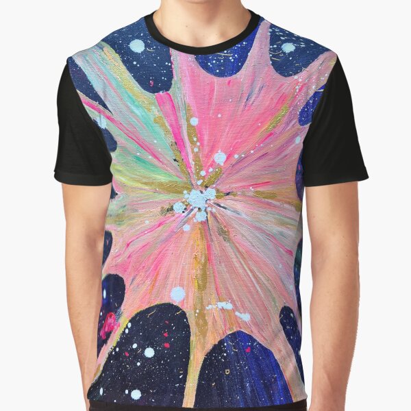 Item preview, Galactic Blossom, Color Explosion (colorful abstract acrylic style) designed and sold by Cinnamon 1995.