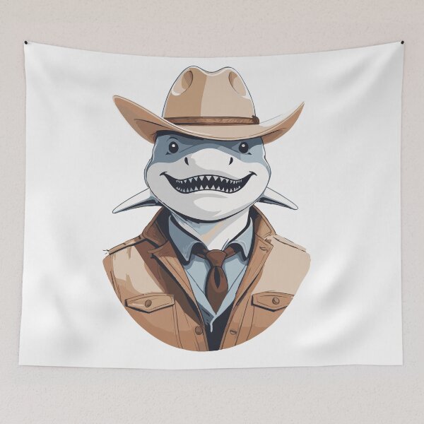 Item preview, Shark Wearing Hat designed and sold by After De Moment.
