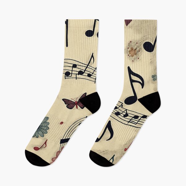 Item preview, Musical Notes and Flowers designed and sold by Hen-C-Art.