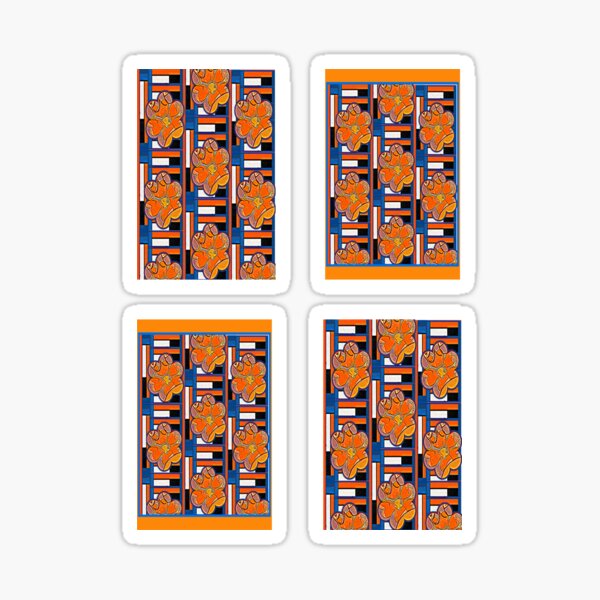 Item preview, Ladders and daisies.  Different again, another bright abstract linear pattern. designed and sold by Hilary11.