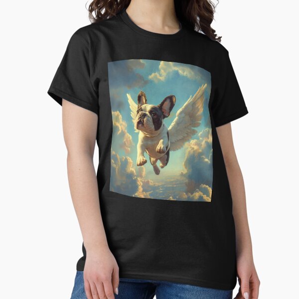 Item preview, Angelic French Bulldog – Heavenly Pet Tribute Art | French Bulldog Memorial | Pet Memorial Art designed and sold by Zdarovsky.