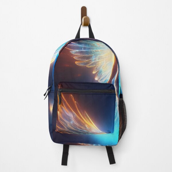 Item preview, Angel of Light – Angelic silhouette in vibrant energy, futuristic mystical design designed and sold by HighestMind_888.