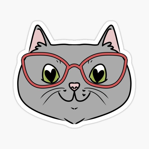 Item preview, Cat with Glasses designed and sold by HugSomeNettles.