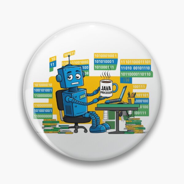 Item preview, Java Programming Robot – Geek Design for Developers designed and sold by StormArte.