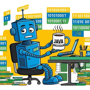 Artwork thumbnail, Java Programming Robot – Geek Design for Developers by StormArte