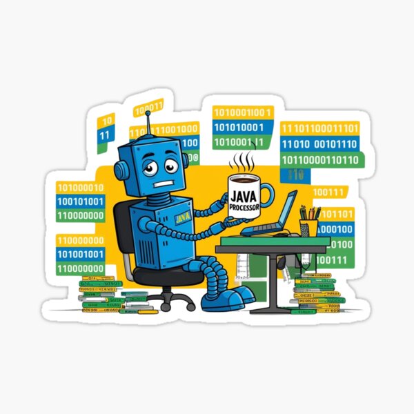 Item preview, Java Programming Robot – Geek Design for Developers designed and sold by StormArte.