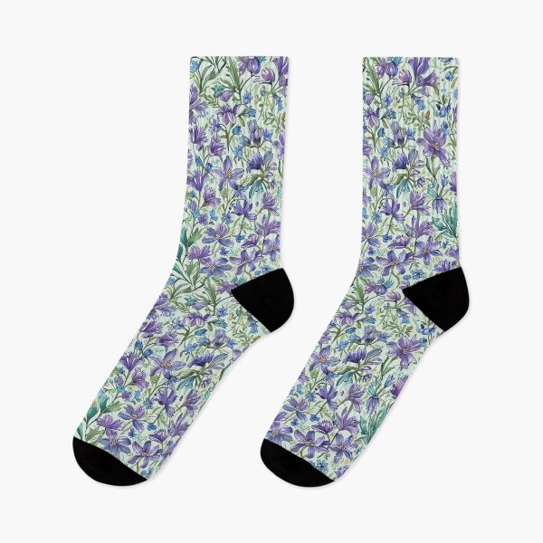 Item preview, Purple and Blue Wildflowers Seamless Pattern designed and sold by CoolPixels.