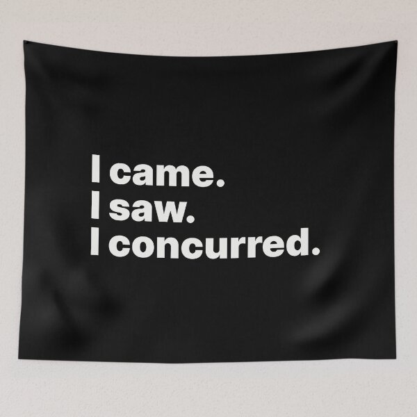 Item preview, I came. I saw. I concurred | White text designed and sold by ThingsOnTees.