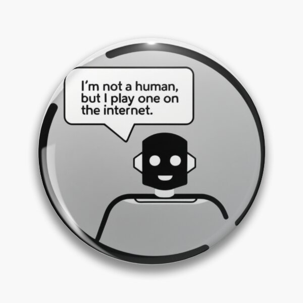 Artikelvorschau, Ich bin kein Mensch, aber ich spiele einen im Internet – Geek-Zitat entworfen und verkauft von StormArte.