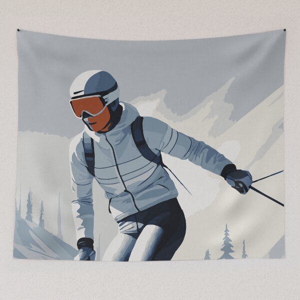 Item preview, Skier- Slope Serenity designed and sold by After De Moment.