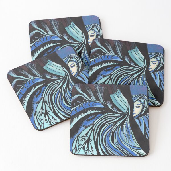 Item preview, "Blue Breeze of the Jungle - Abstract Fantasy Art in Blue Tones" designed and sold by LAPEREPERE.