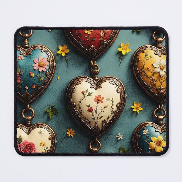 Item preview,  Floral Heart Lockets designed and sold by Hen-C-Art.