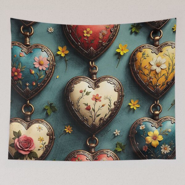 Item preview,  Floral Heart Lockets designed and sold by Hen-C-Art.