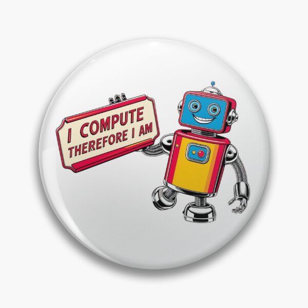 Item preview, I Compute, Therefore I Am – Retro Design for AI Lovers designed and sold by StormArte.