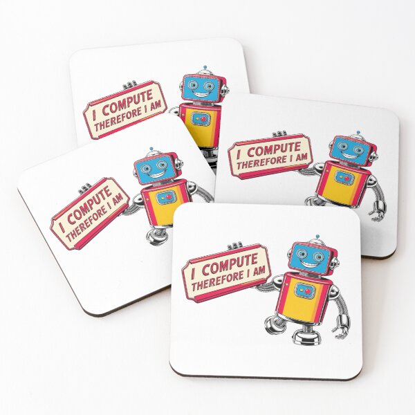 Item preview, I Compute, Therefore I Am – Retro Design for AI Lovers designed and sold by StormArte.