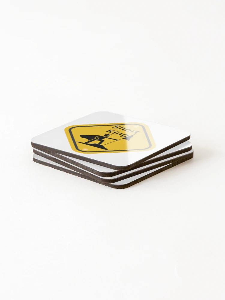 Thumbnail 4 of 5, Coasters (Set of 4), Short King Warning designed and sold by PlumTreeDesign.