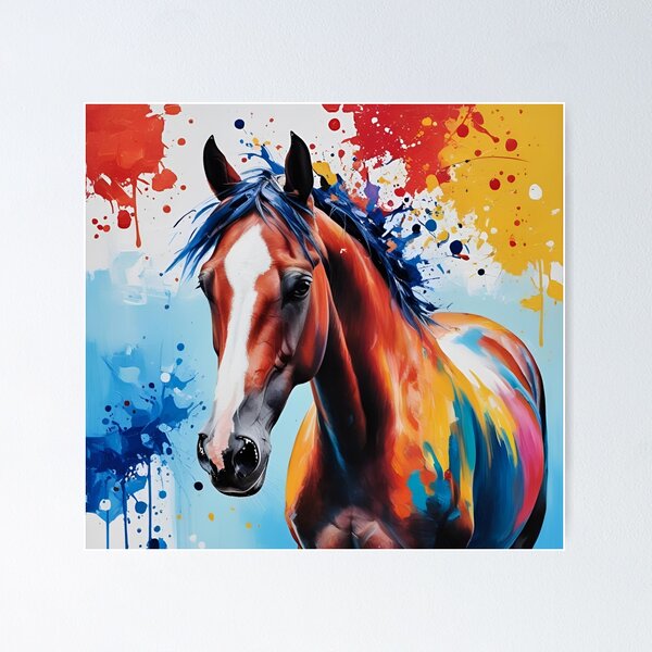 Item preview, Colourful horse designed and sold by Inkoverse32.