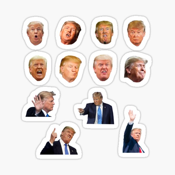 Item preview, Trump funny faces 12 in 1 Sticker Pack designed and sold by PixelPunny.