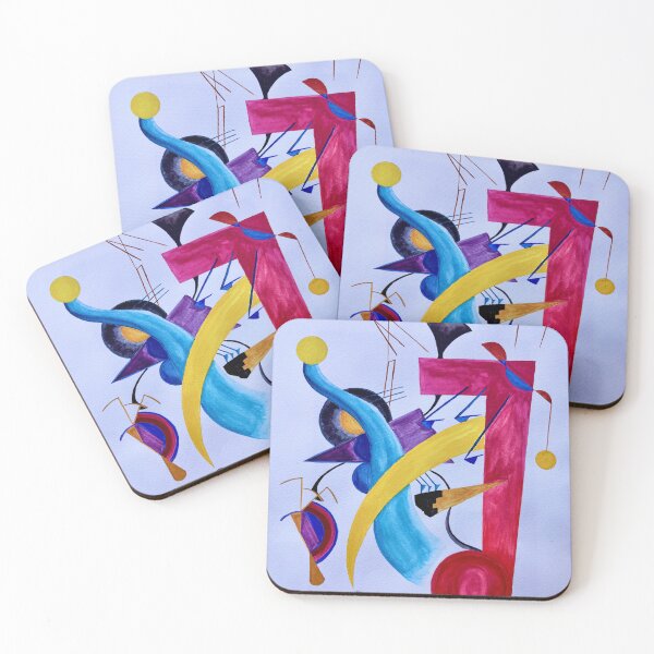 Item preview, Mechanical Harmony – Abstract Composition in Kandinsky Style designed and sold by Vision Illustrated.