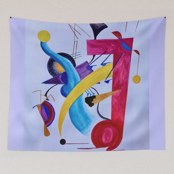 Item preview, Mechanical Harmony – Abstract Composition in Kandinsky Style designed and sold by Vision Illustrated.