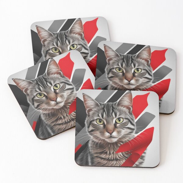 Item preview, Cat with abstract designed and sold by Inkoverse32.