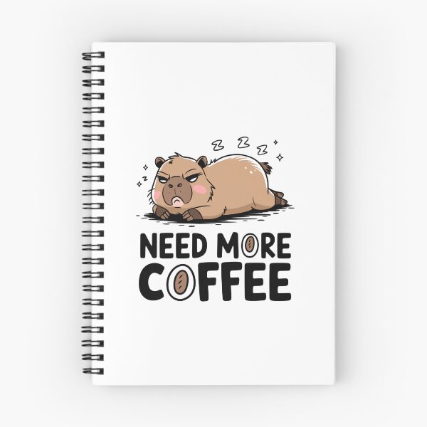 Item preview, Sleepy Capybara – Need More Coffee designed and sold by sabily.