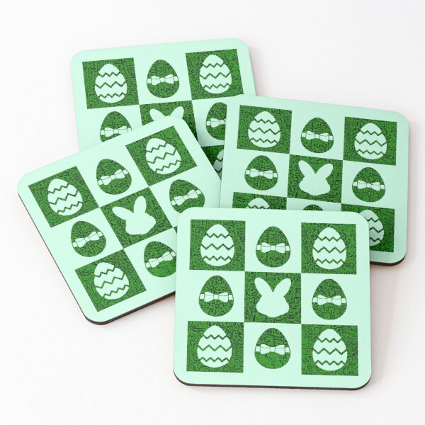 Item preview, Checkered Bunny & Egg Hunt - Green Color designed and sold by Syrupulse.