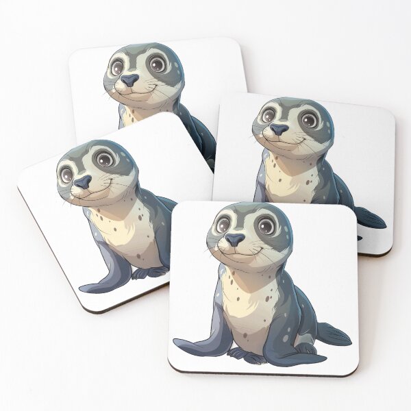 Item preview, Cute cartoon seals designed and sold by Stickermagician.