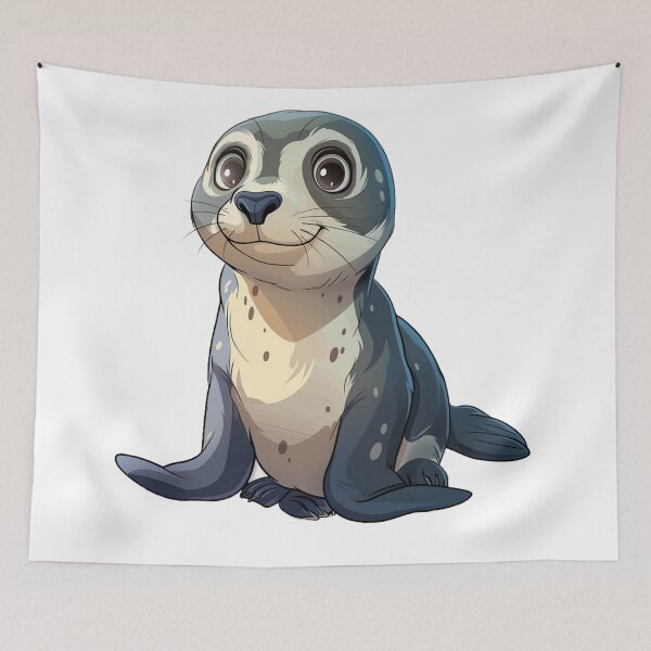 Item preview, Cute cartoon seals designed and sold by Stickermagician.