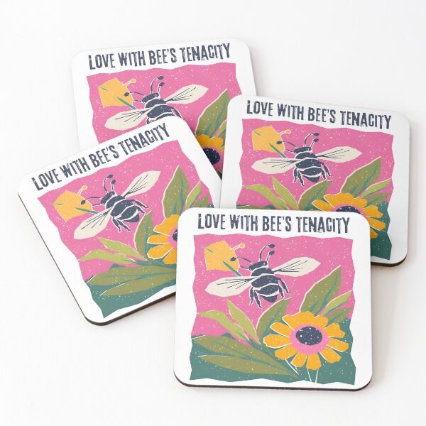 Item preview,  Love with Bee’s Tenacity – Retro Floral Bee Illustration designed and sold by Beemyguest.