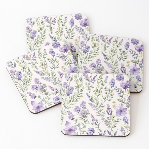 Item preview, Purple wildflowers seamless pattern designed and sold by CoolPixels.