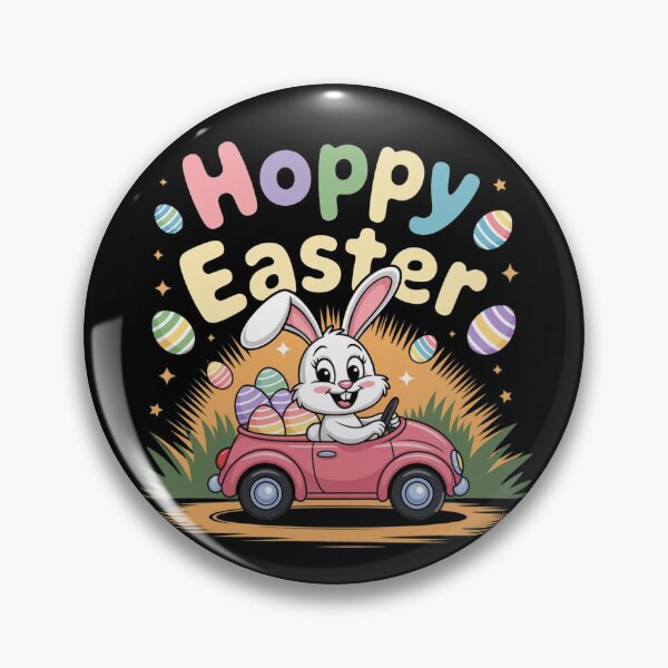 Item preview, Easter Bunny, Hoppy Easter, Cute Bunny In Red Car designed and sold by FurrFunPrints.