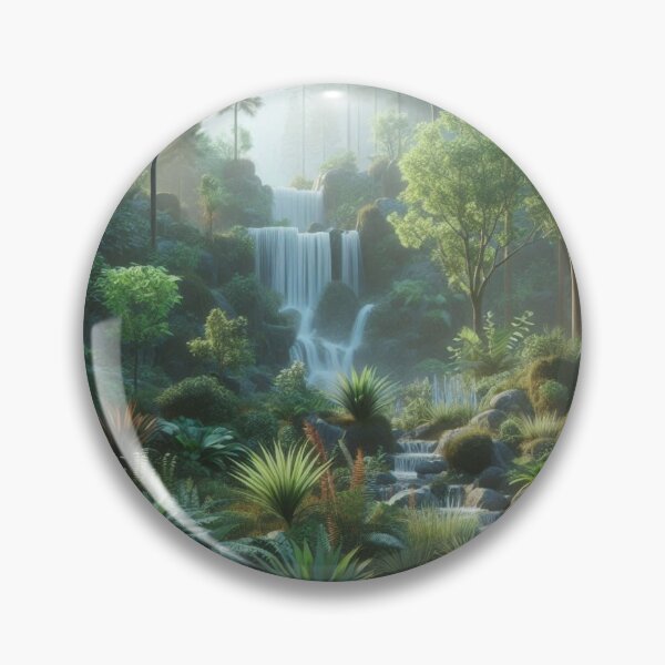 Item preview, Tranquil Forest Stream and Waterfall  designed and sold by choder61.