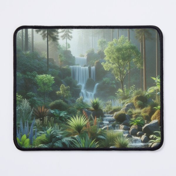 Item preview, Tranquil Forest Stream and Waterfall  designed and sold by choder61.