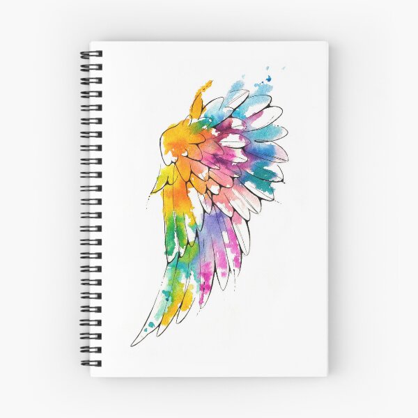 Item preview, Chakra Angel Wing in Watercolour designed and sold by Inky Paige.