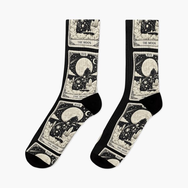 Item preview, Cat Tarot Card The Moon Graphic designed and sold by Blok45.