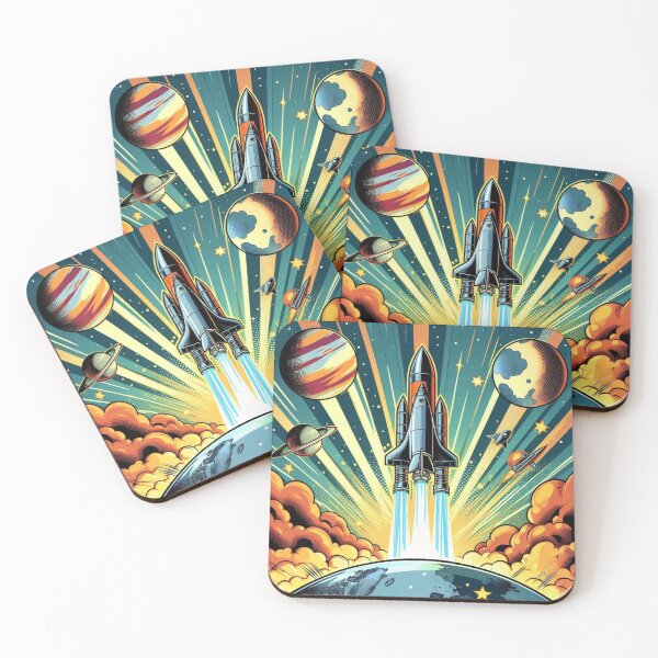 Item preview, pop art style space shuttle designed and sold by Dogandesighn.