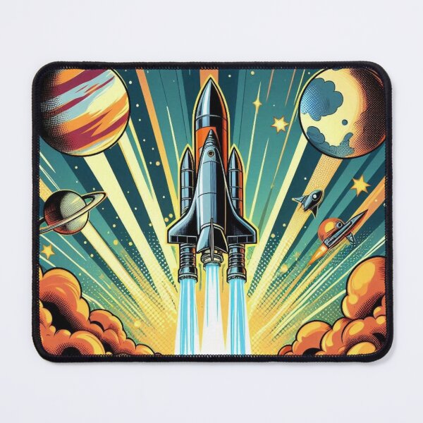 Item preview, pop art style space shuttle designed and sold by Dogandesighn.
