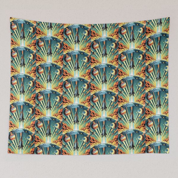Item preview, pop art style space shuttle designed and sold by Dogandesighn.