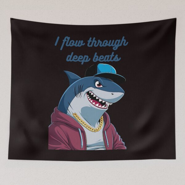 Item preview, Rap Shark King – Hip-Hop Style Art designed and sold by GrafiShop.