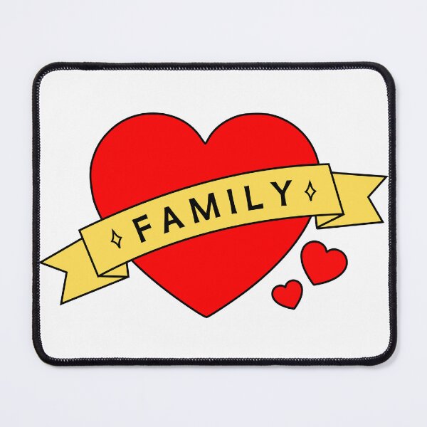 Item preview, Red heart, yellow ribbon, family designed and sold by ZnDigitalPrints.