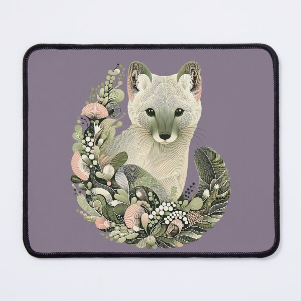 Item preview, American Marten Botanical Nature Art Illustration2 designed and sold by BirdsnStuff.