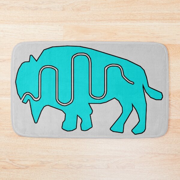 Item preview, Native American Inspired Bison Turquoise Blue designed and sold by Havocgirl.