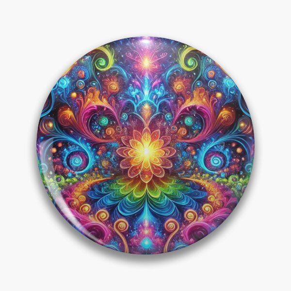 Item preview, Arte fractal psicodélico ultra vibrante | Diseño de espirales de neón psicodélico | Decoración abstracta visionaria designed and sold by FLAME OF FIRE CREATIONS.