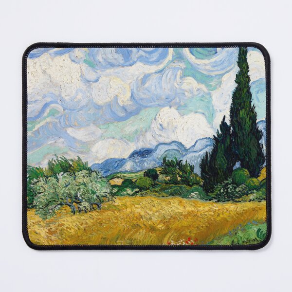 Item preview, Vincent Van Gogh's Wheat Field With Cypresses Desk Mat for Mouse and Keyboard Multi use Mouse Pad, Laptop Mat, Gaming Setup, Desk Accessory designed and sold by QpetStyle.