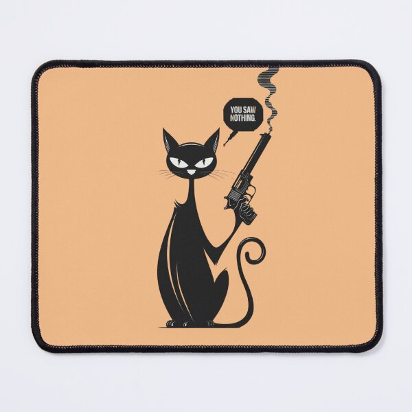 Item preview, Funny cat with a gun - you saw nothing designed and sold by 123ks.