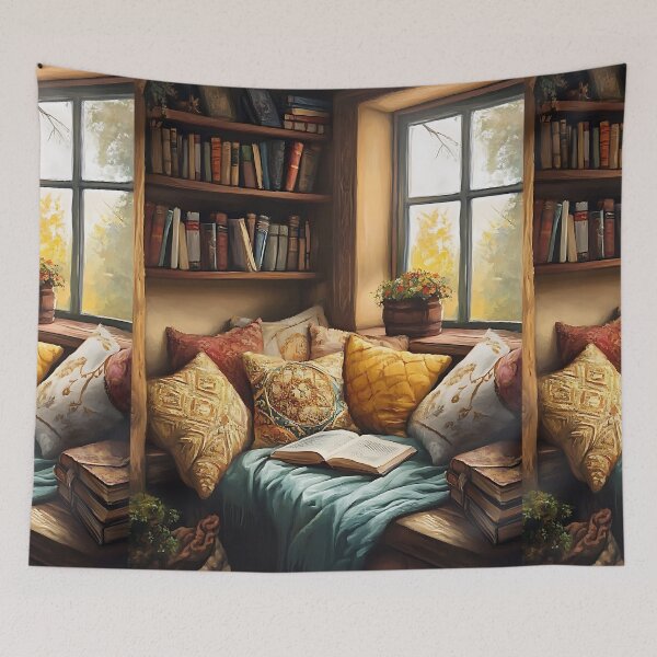 Item preview, Boho Aesthetic Reading Nook designed and sold by bapupa.