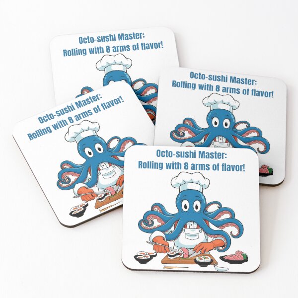 Item preview, Octopus Sushi Chef – Funny Seafood Art designed and sold by GrafiShop.